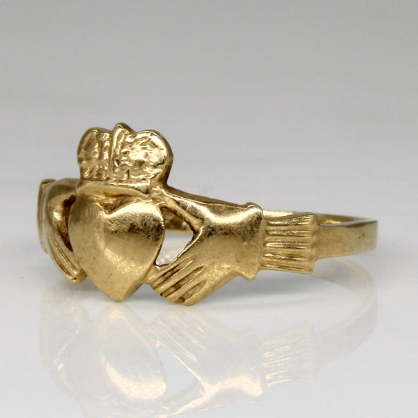 10k Yellow Gold Claddagh Ring | SZ 6.75 |