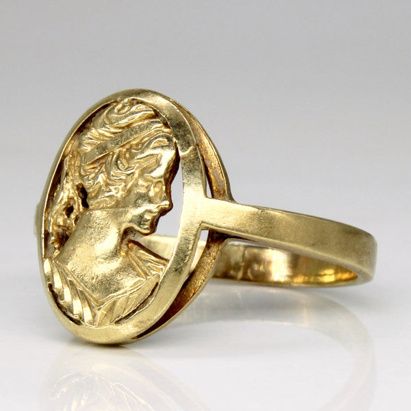 10k Yellow Gold Portrait Ring | SZ 9.25 |