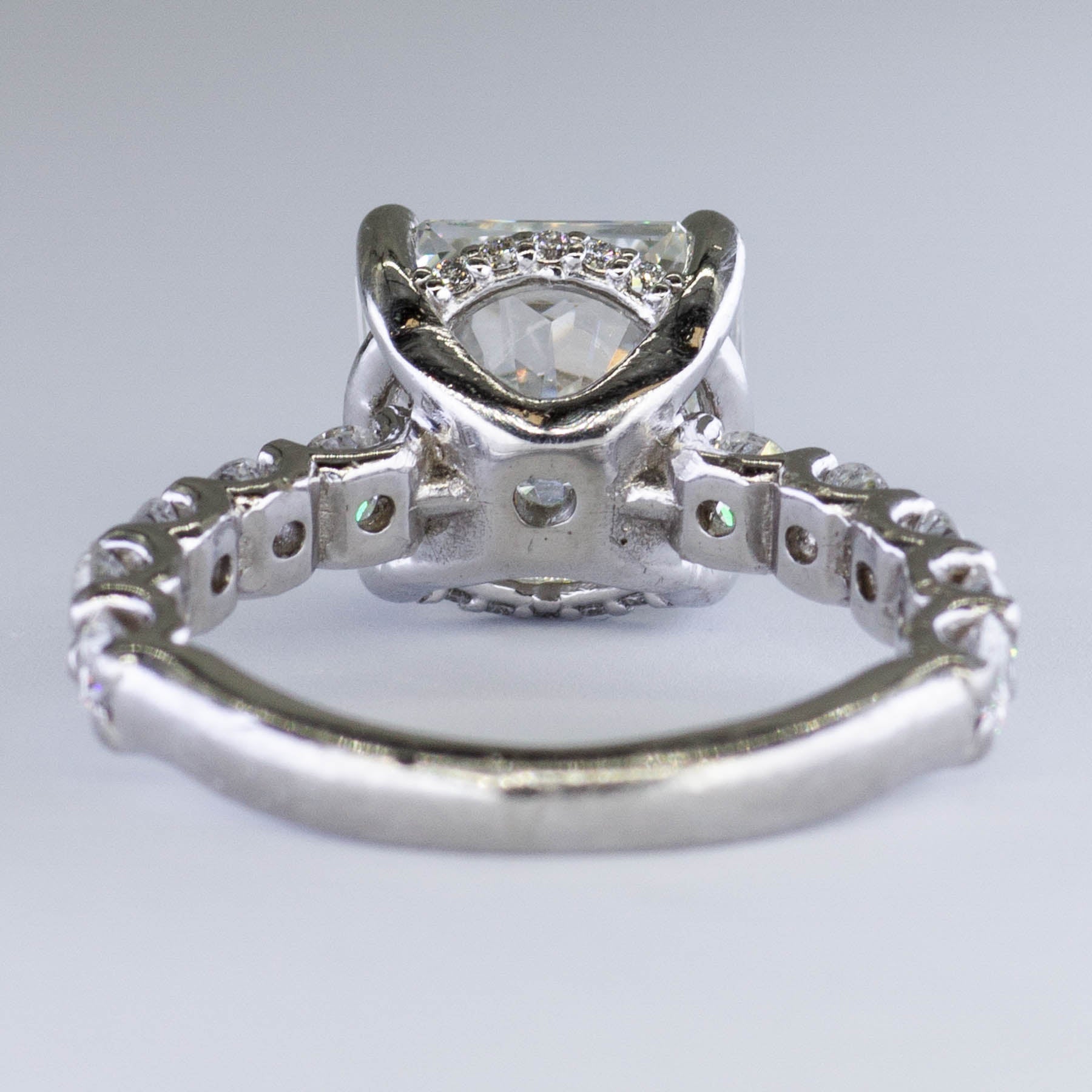 Radiant Diamond Shank Engagement Ring | 5.30ctw | SZ 6.75 |