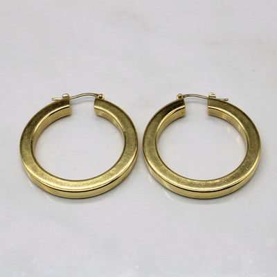 14k Yellow Gold Hoop Earrings