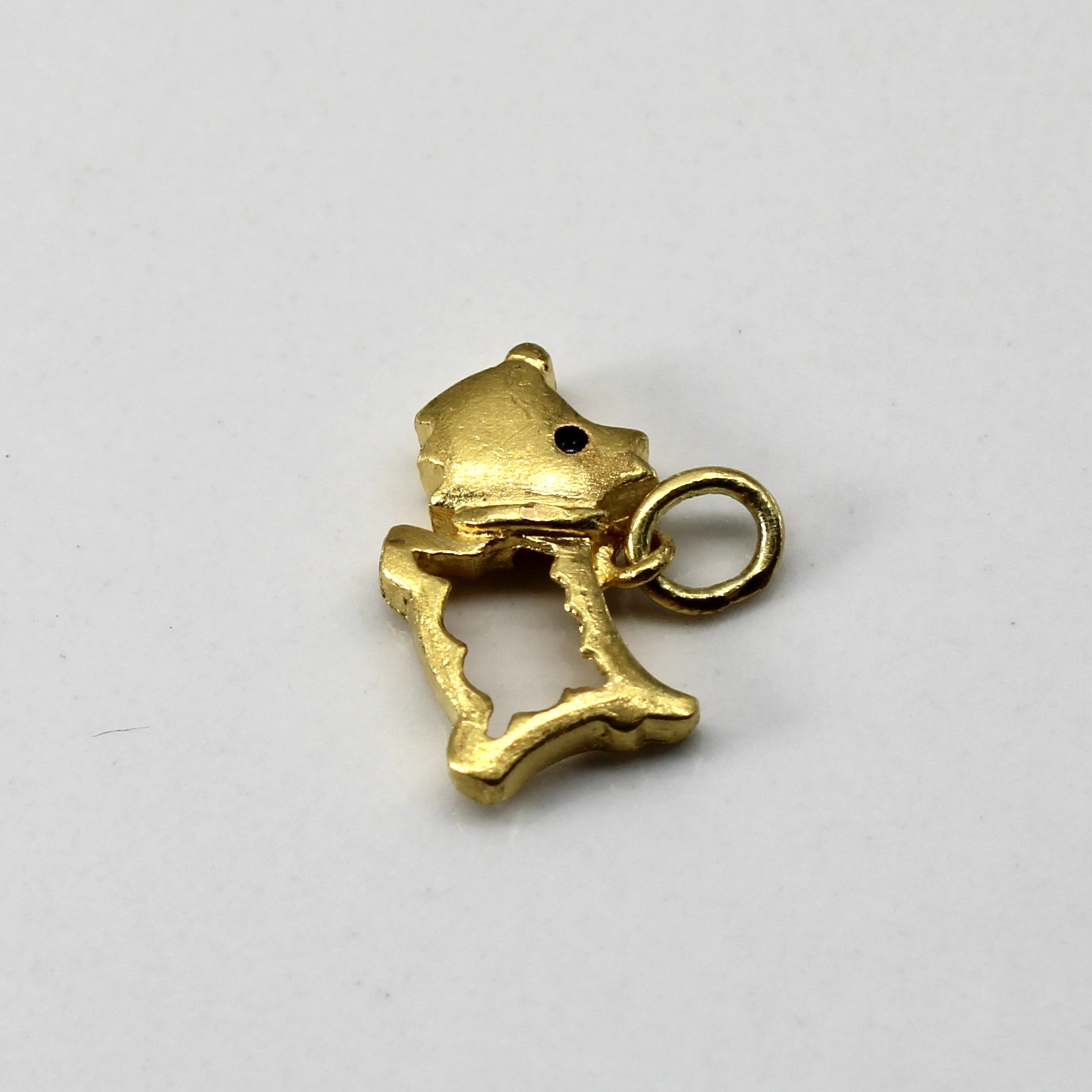 24k Yellow Gold Terrier Dog Pendant