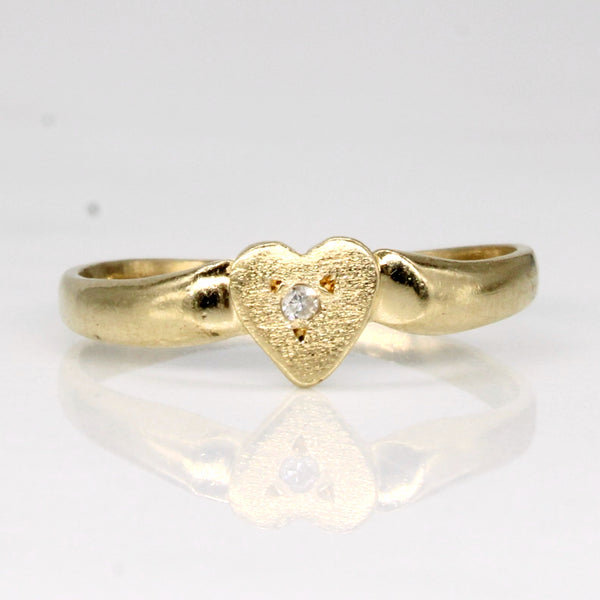 Diamond Heart Ring | 0.01ct | SZ 4 |