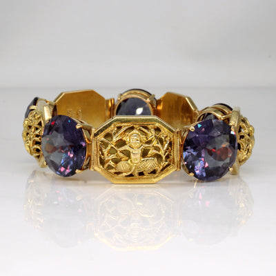 Synthetic Colour Change Sapphire Bracelet | 65.00ctw | 7