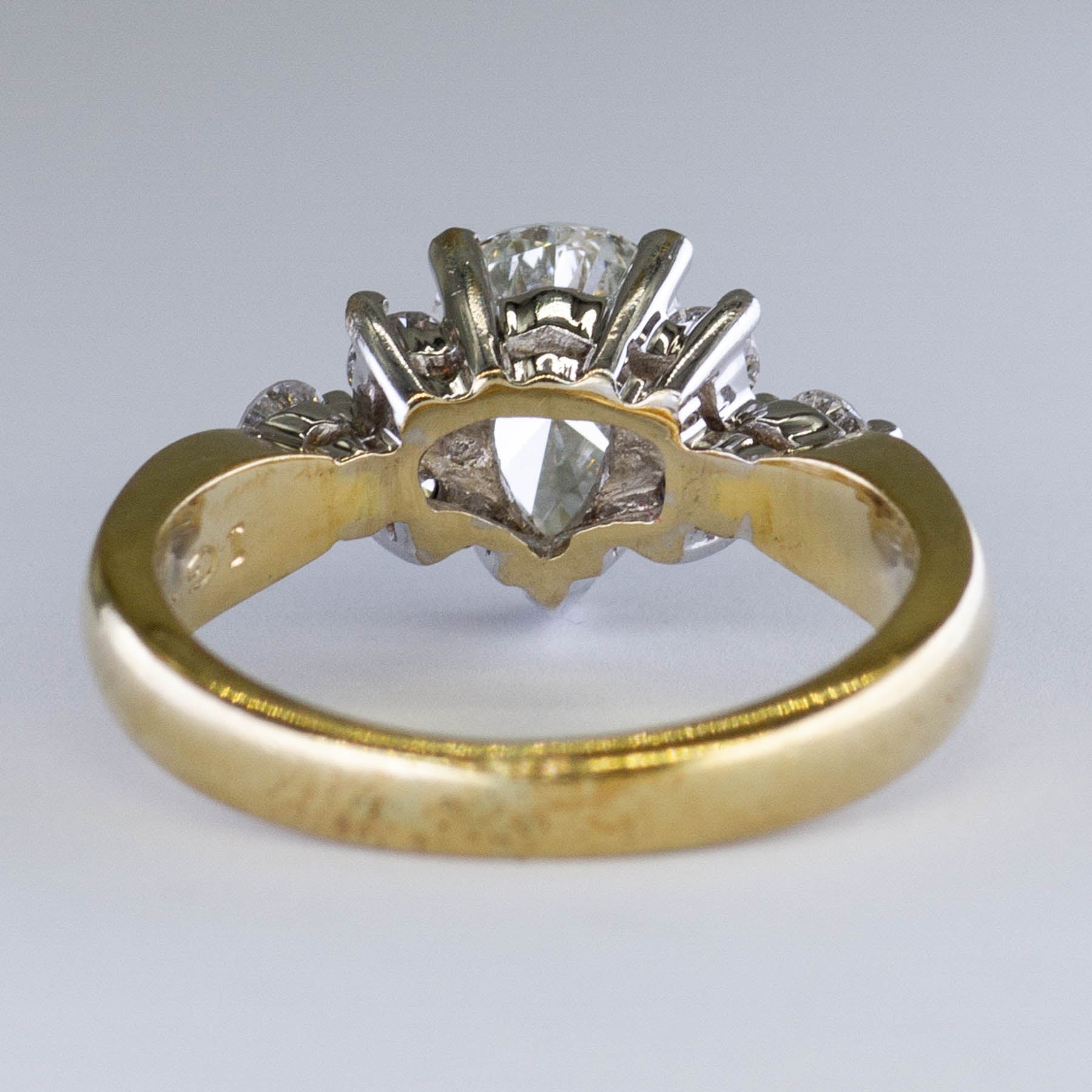 Pear Cut Trilogy Diamond Engagement Ring | 1.38ctw | SZ 5.5 |