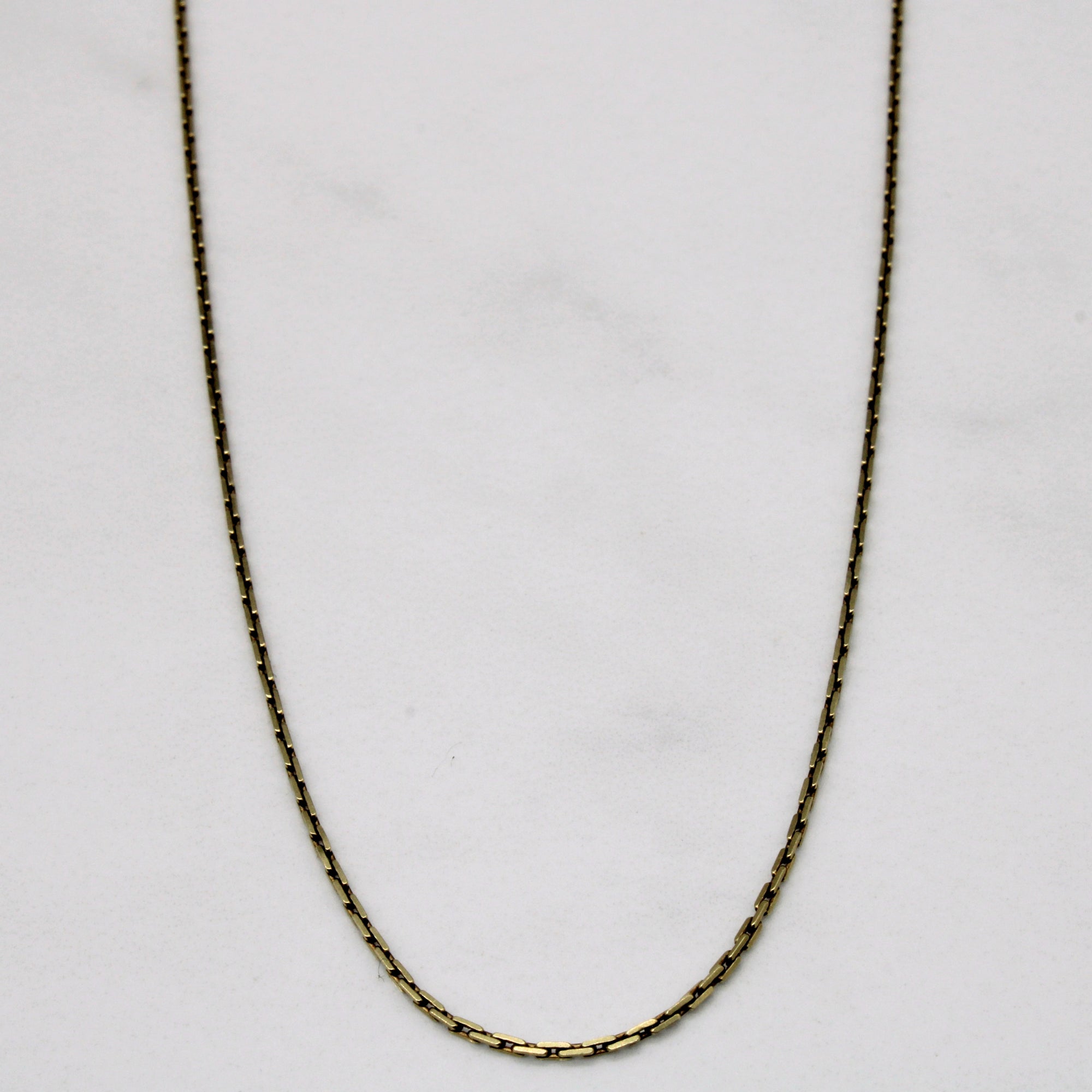 14k Yellow Gold Elongated Cable Chain | 16