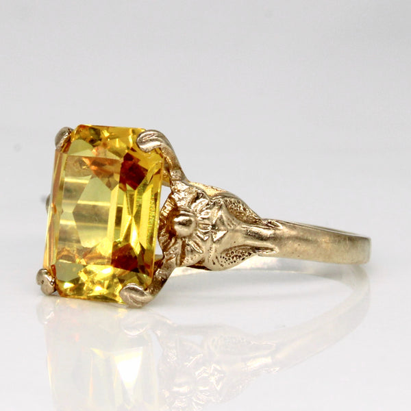 Synthetic Yellow Sapphire Cocktail Ring | 3.85ct | SZ 5.75 |