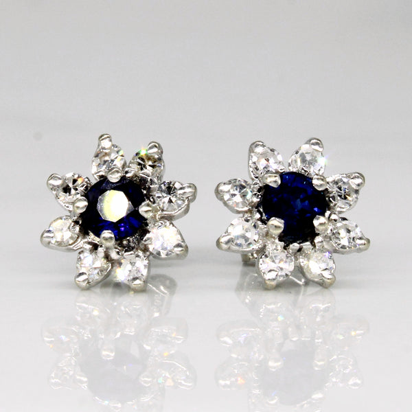Sapphire & Diamond Halo Earrings | 0.43ctw, 0.32ctw |