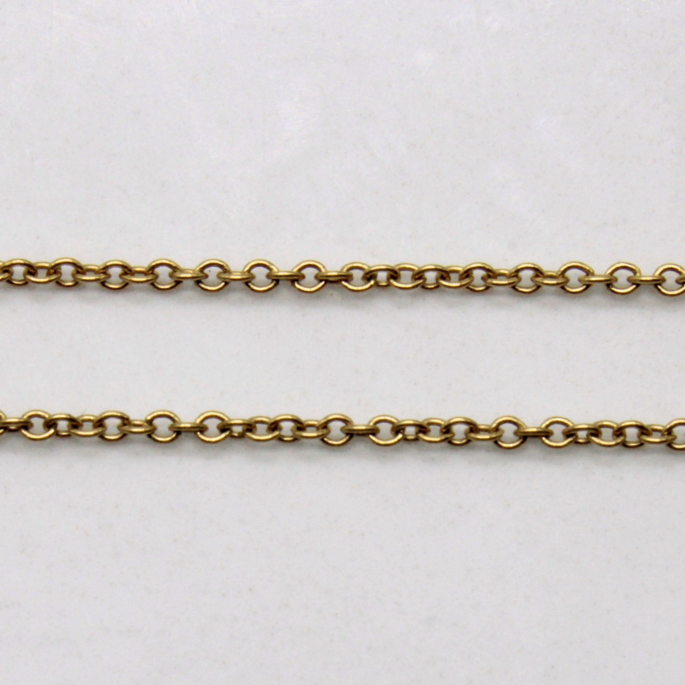 Tiffany & Co' 18k Yellow Gold Cable Chain | 18" |