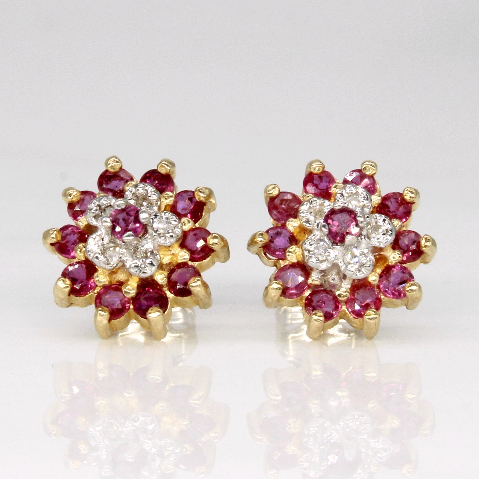 Ruby & Diamond Earrings | 0.44ctw, 0.03ctw |