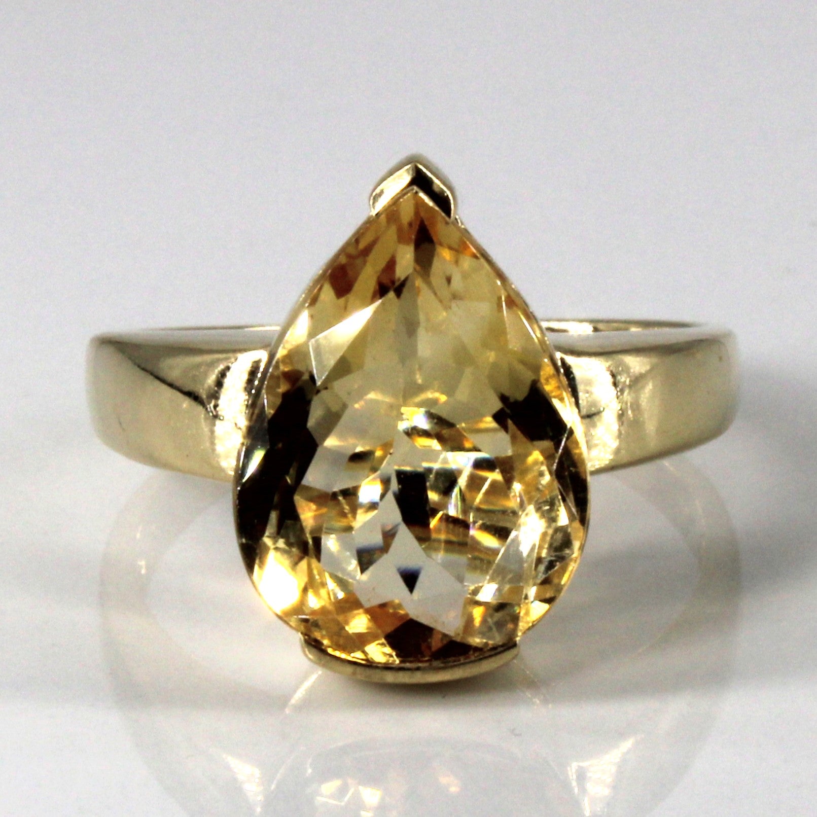 Solitaire Citrine Ring | 6.25ct | SZ 10.75 |
