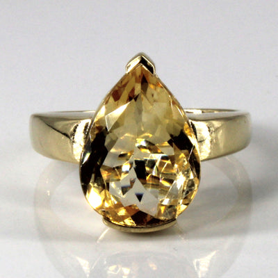Solitaire Citrine Ring | 6.25ct | SZ 10.75 |