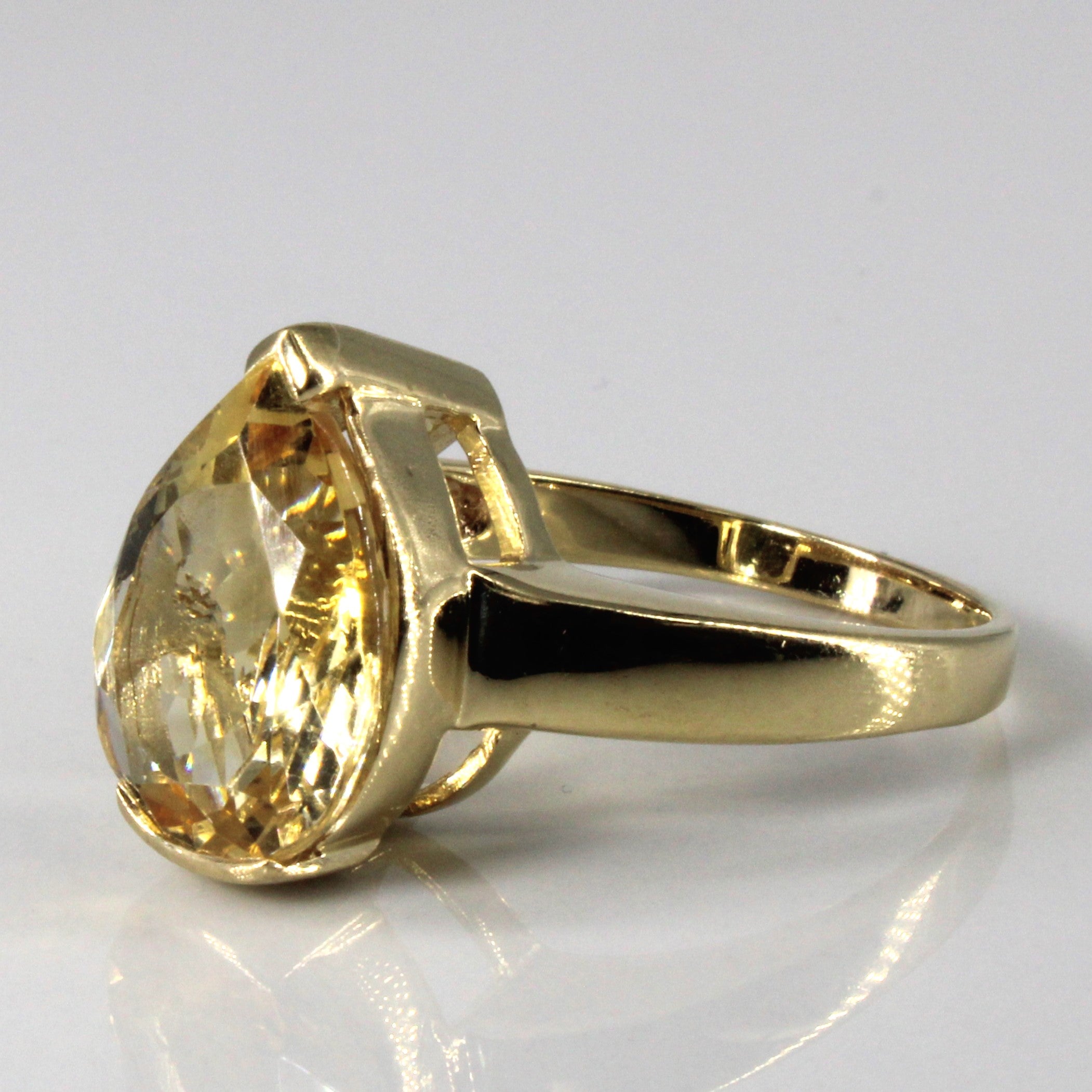 Solitaire Citrine Ring | 6.25ct | SZ 10.75 |