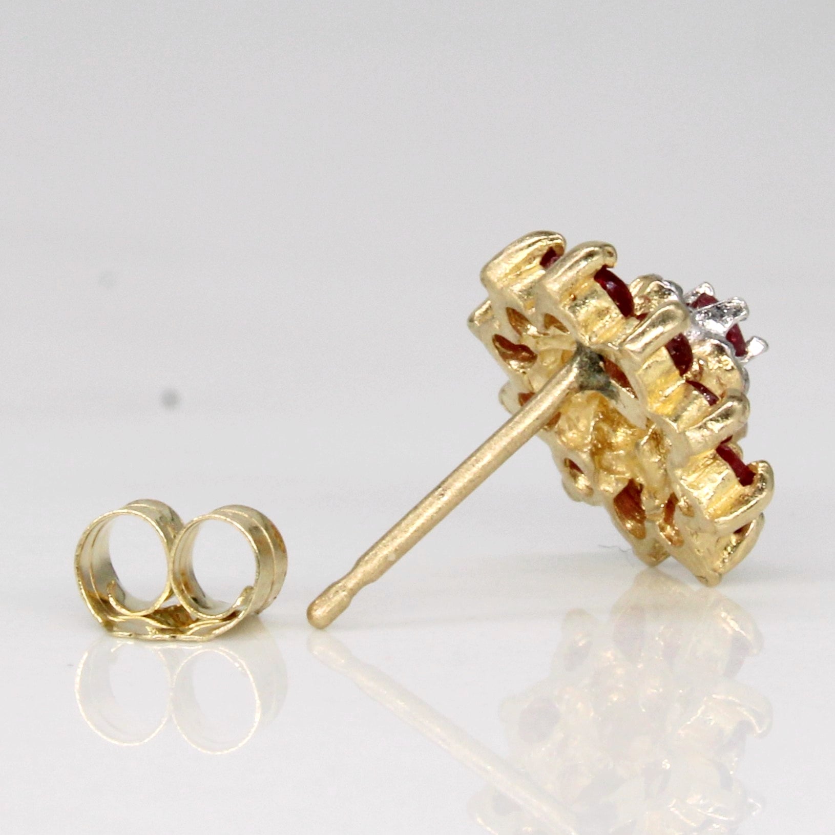 Ruby & Diamond Earrings | 0.44ctw, 0.03ctw |