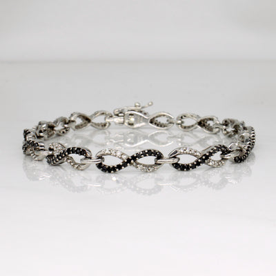 Black & White Diamond Bracelet | 0.78ctw, 0.48ctw | 7.5