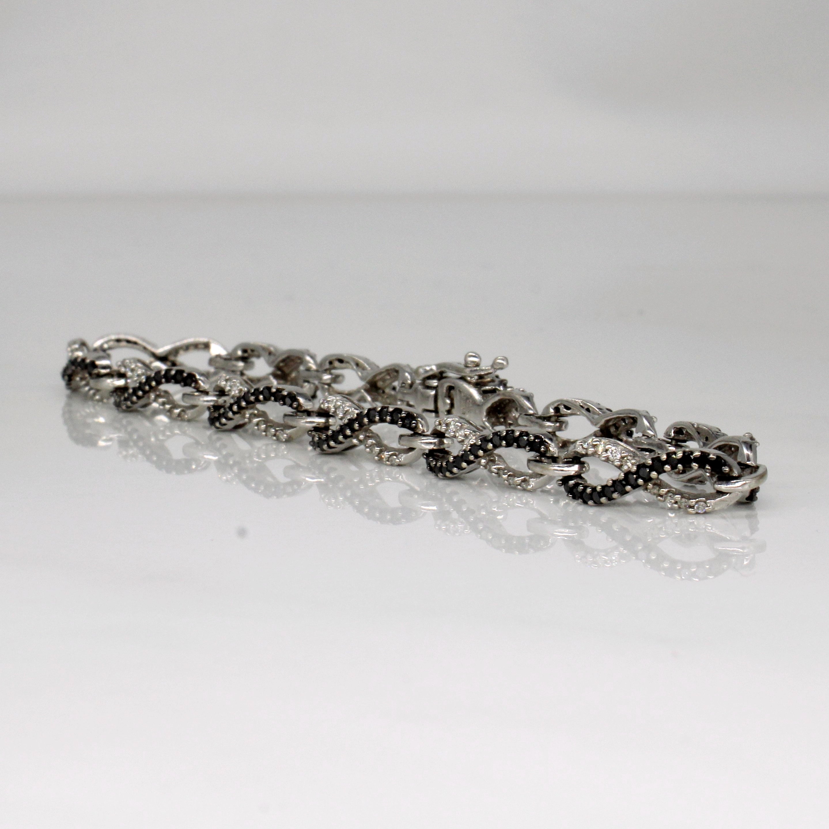 Black & White Diamond Bracelet | 0.78ctw, 0.48ctw | 7.5" |