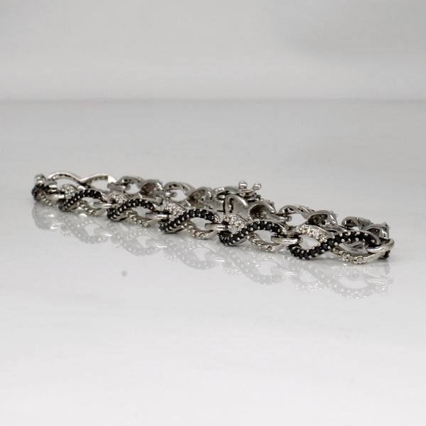 Black & White Diamond Bracelet | 0.78ctw, 0.48ctw | 7.5