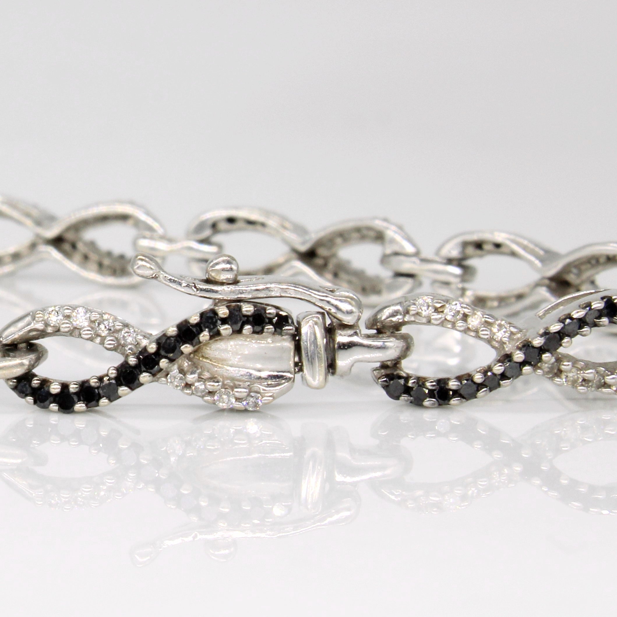 Black & White Diamond Bracelet | 0.78ctw, 0.48ctw | 7.5" |