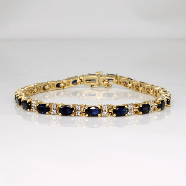 Sapphire & Diamond Bracelet | 4.50ctw, 0.44ctw | 7