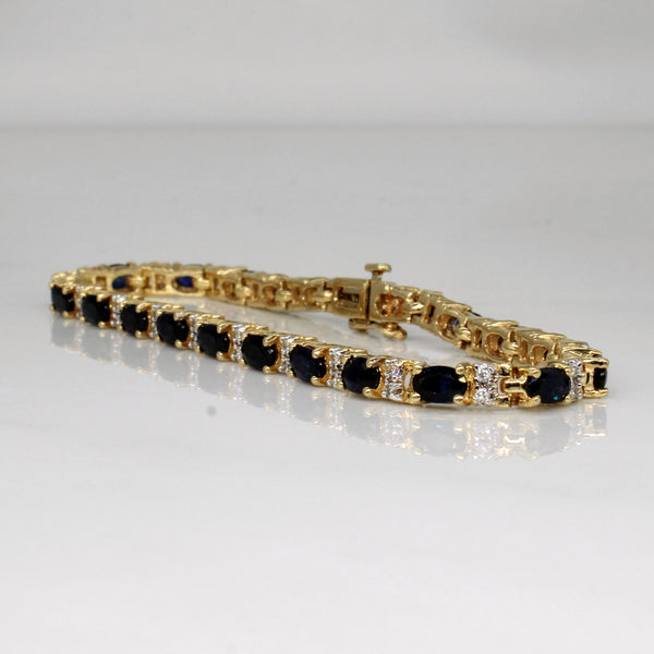 Sapphire & Diamond Bracelet | 4.50ctw, 0.44ctw | 7