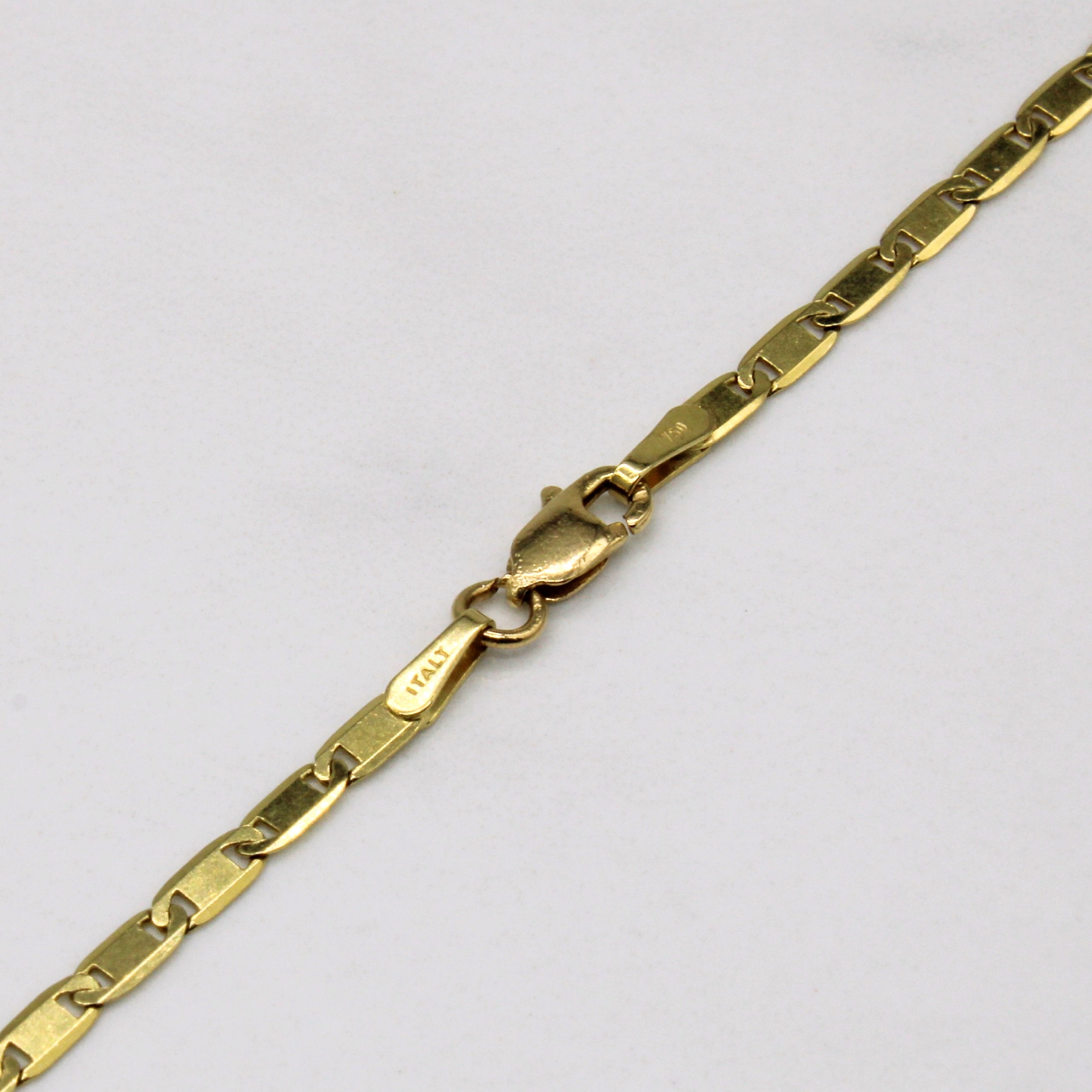 18k Yellow Gold Anchor Link Chain | 18" |