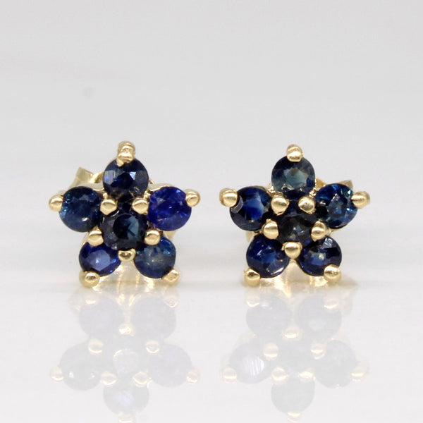 Sapphire Flower Earrings | 0.36ctw |