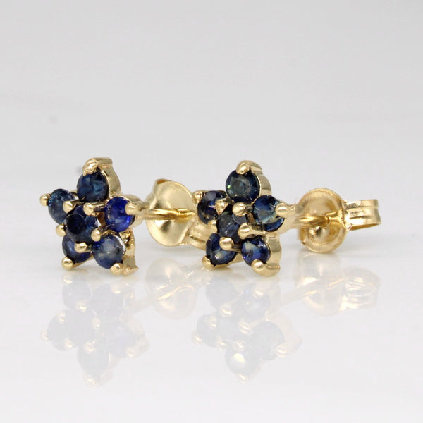 Sapphire Flower Earrings | 0.36ctw |