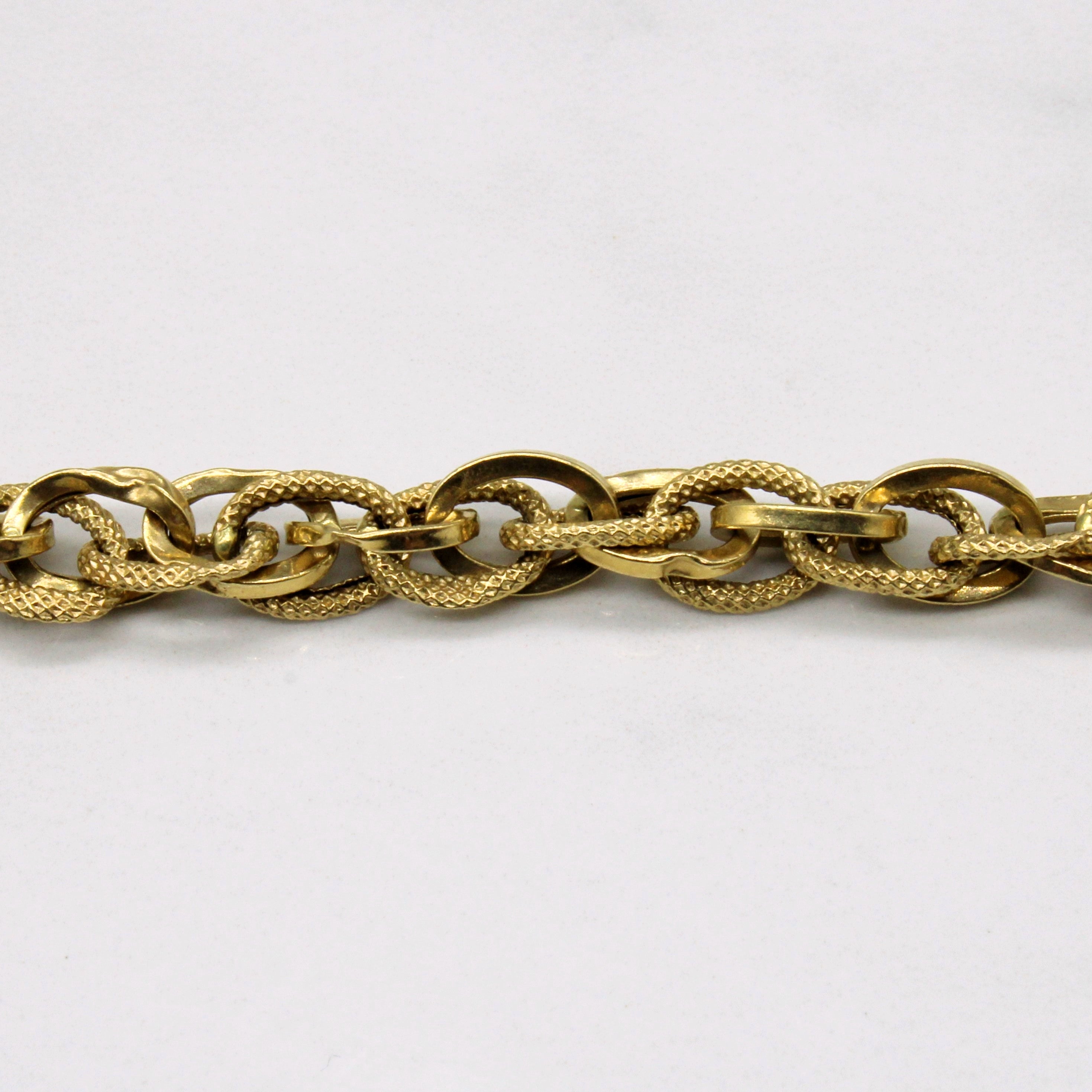 18k Yellow Gold Cable Bracelet | 7.5" |