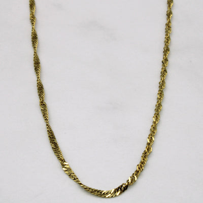 10k Yellow Gold Singapore Chain | 30
