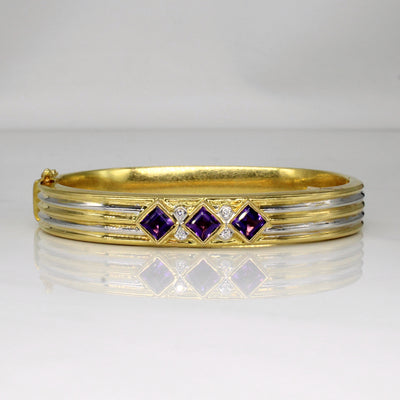 Amethyst & Diamond Bracelet | 1.50ctw, 0.08ctw | 8