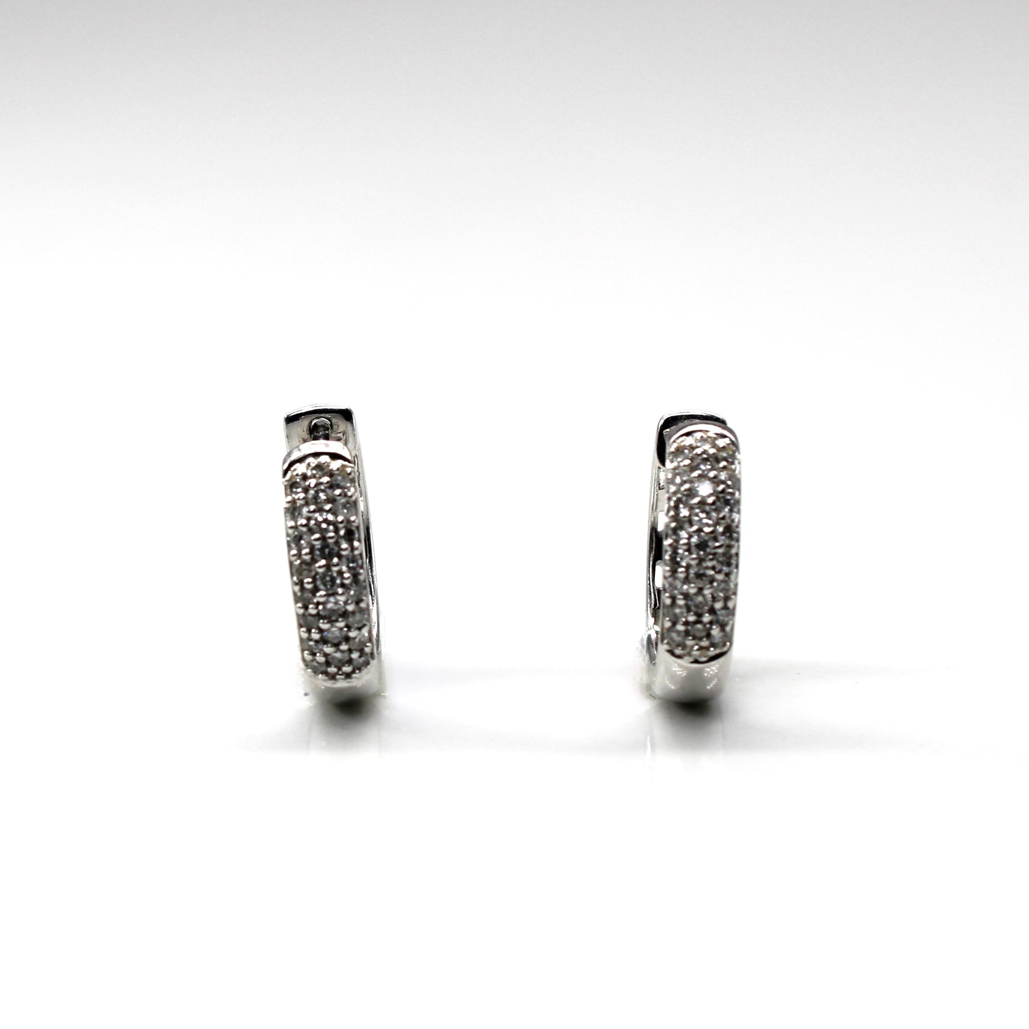 Cluster Diamond Huggie Earrings | 0.24ctw |