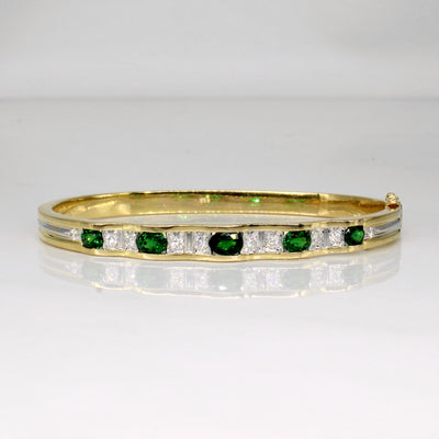 Tsavorite Garnet & Diamond Bracelet | 1.25ctw, 0.20ctw | 7