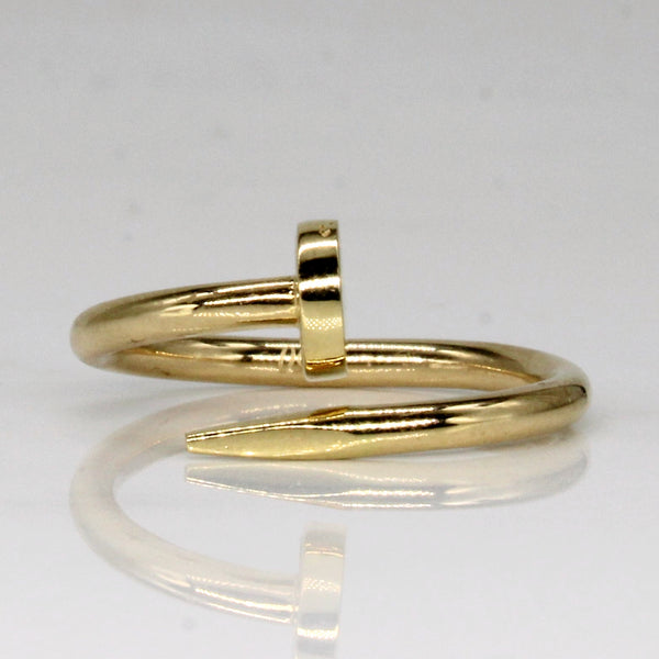 18k Yellow Gold Nail Ring | SZ 7.75 |