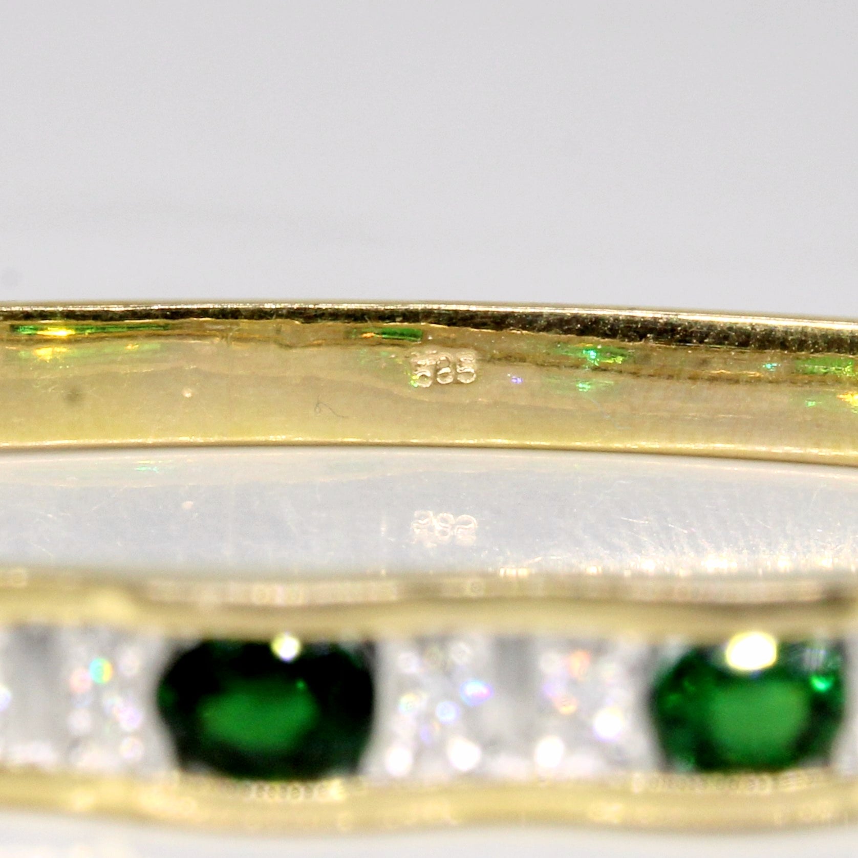 Tsavorite Garnet & Diamond Bracelet | 1.25ctw, 0.20ctw | 7" |