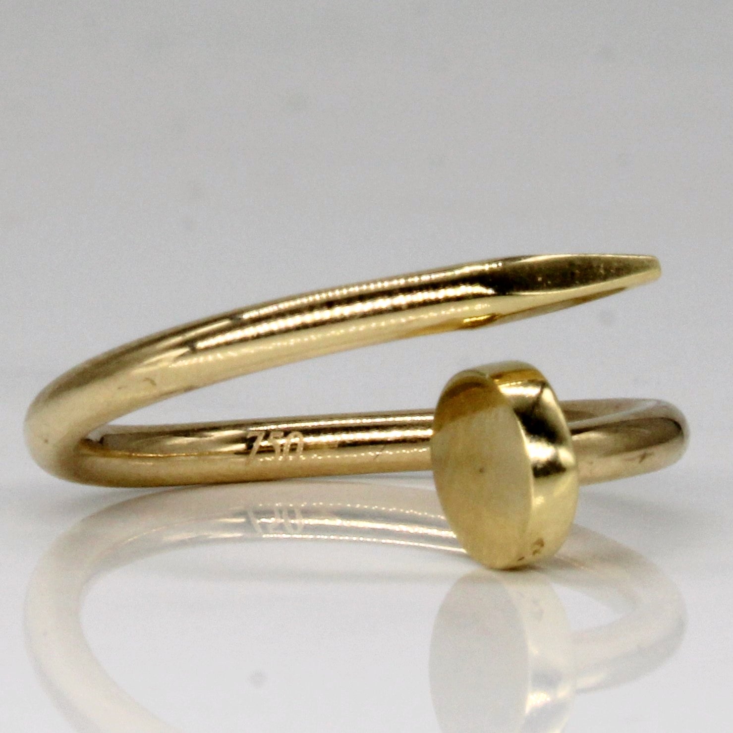 18k Yellow Gold Nail Ring | SZ 7.75 |