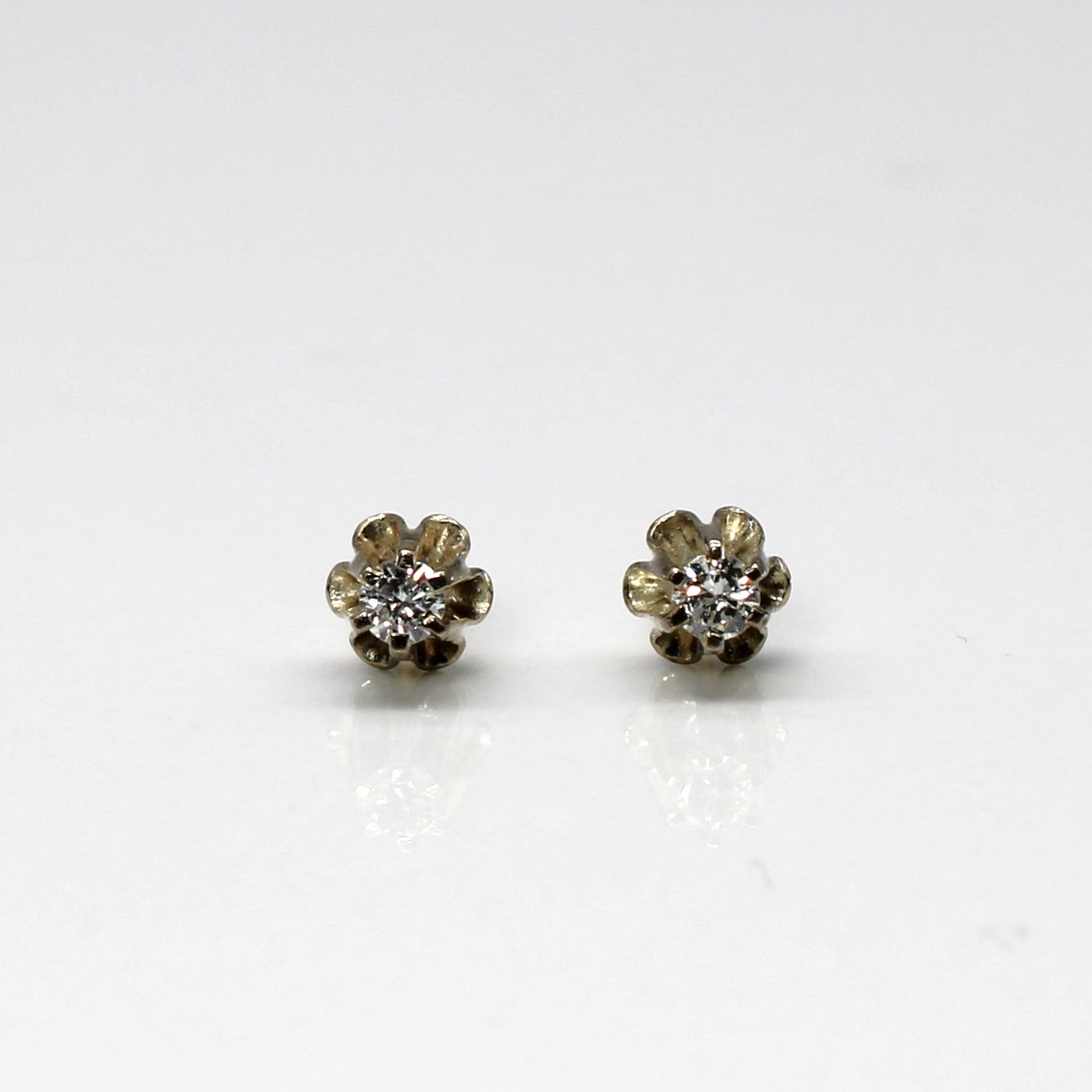 Solitaire Diamond Stud Earrings | 0.08ctw |