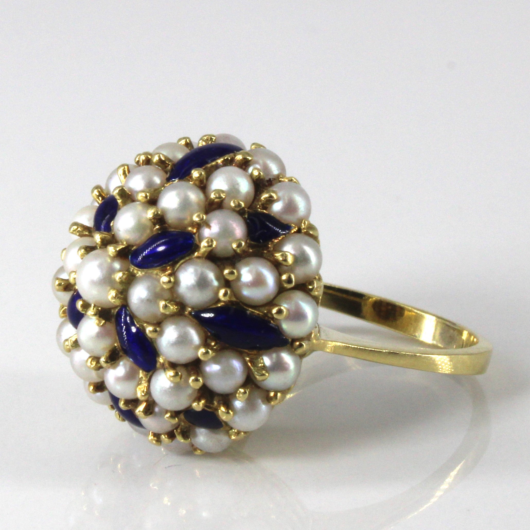 Cluster Pearls Dome Ring | SZ 4.25 |