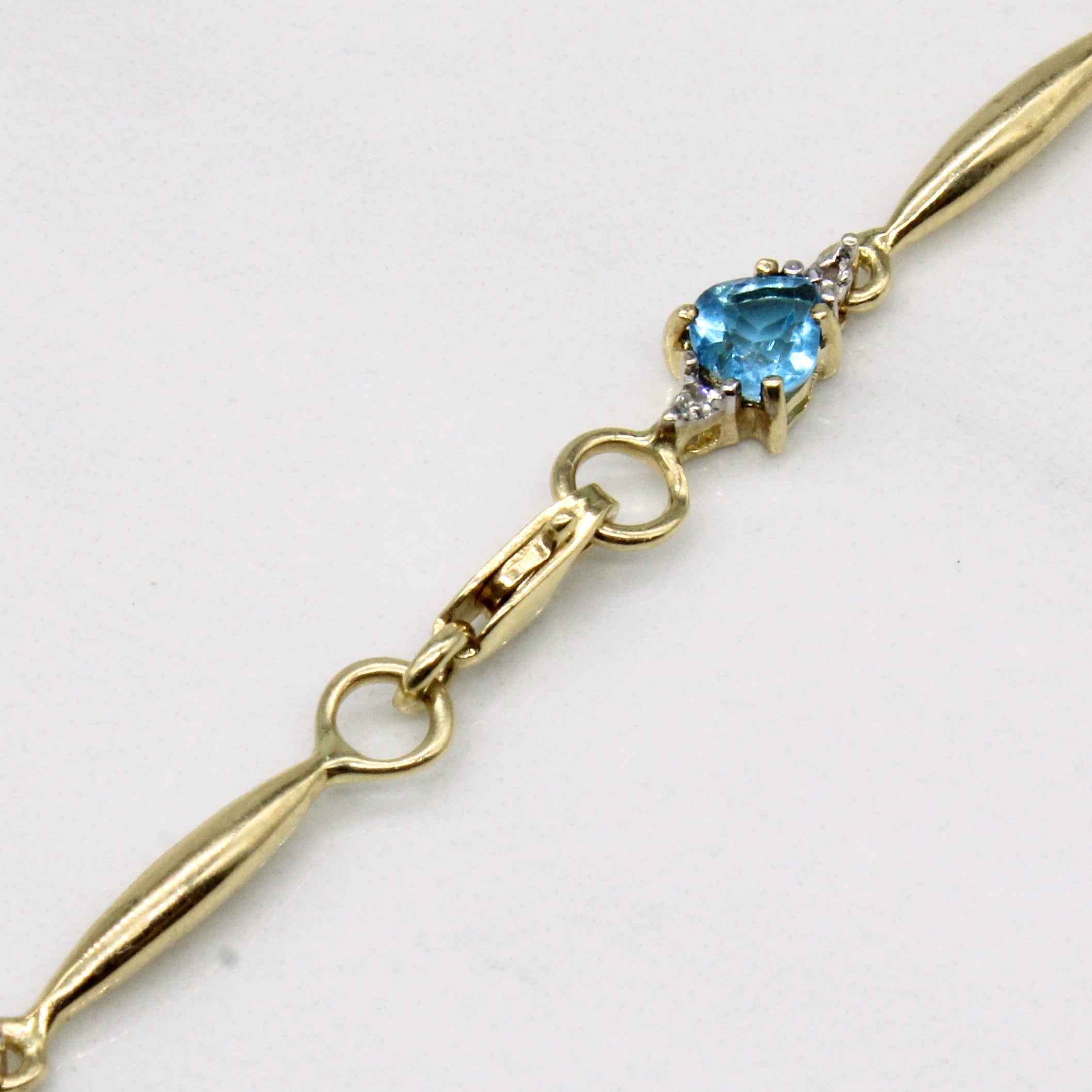 Topaz & Diamond Bracelet | 2.00ctw, 0.05ctw | 7.5" |