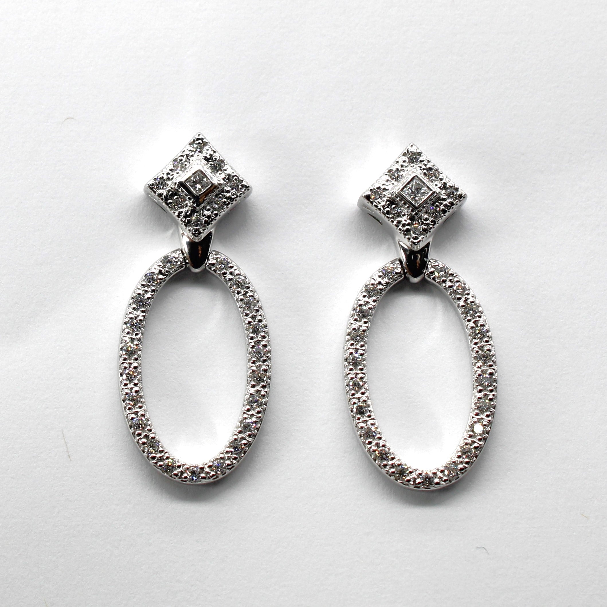 Cluster Diamond Dangle Earrings | 0.40ctw |