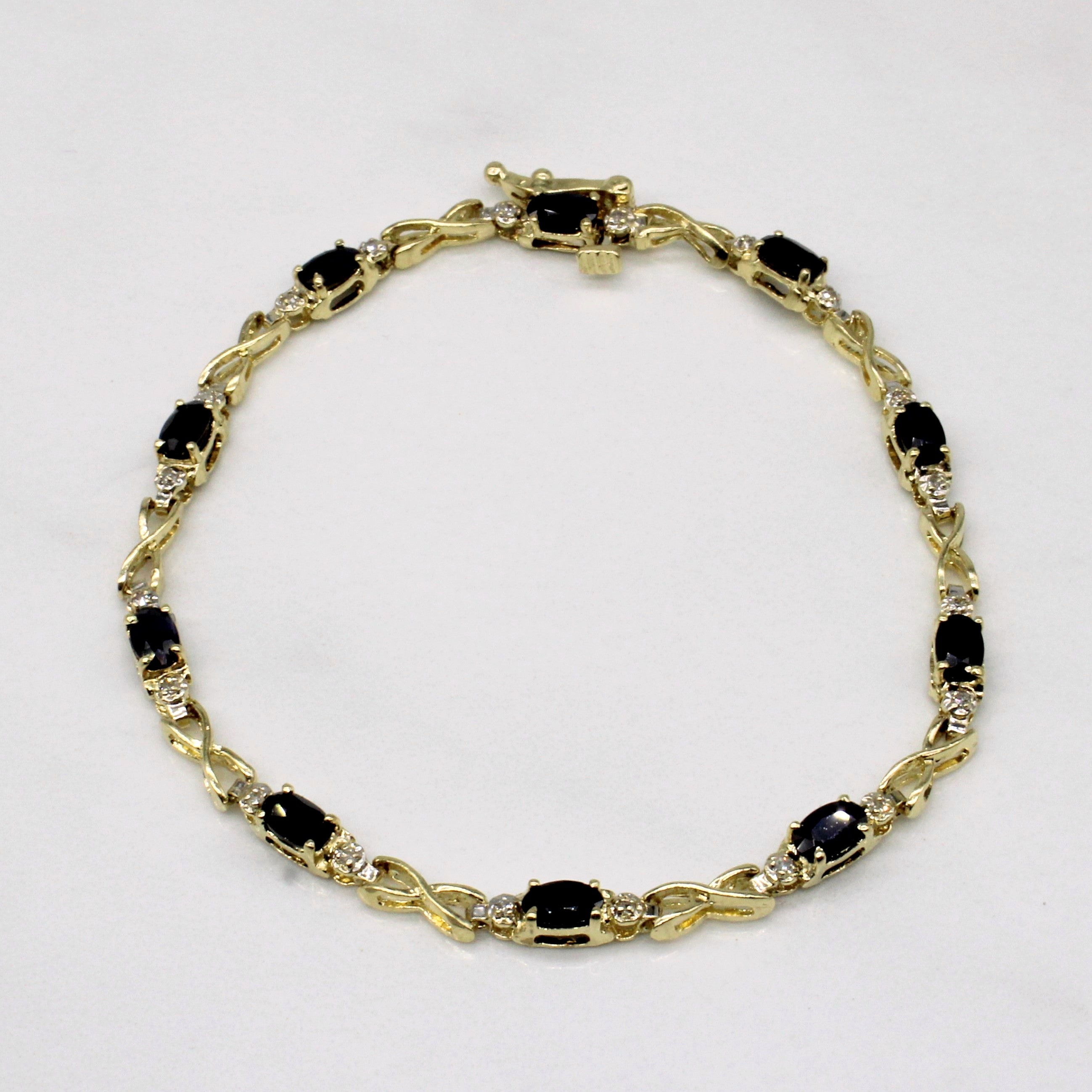 Sapphire & Diamond Bracelet | 2.70ctw, 0.06ctw | 7" |