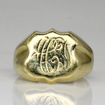 10k Yellow Gold Initial Ring | SZ 6.5 |