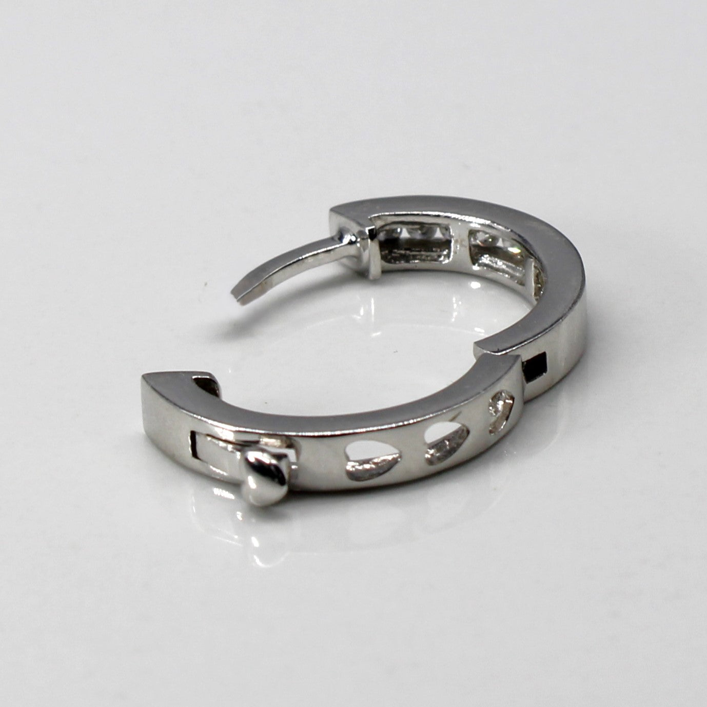 Channel Diamond Hoop Earrings | 0.20ctw |