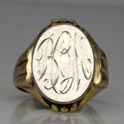 10k Two Tone Gold Initial Ring | SZ 8.25 |