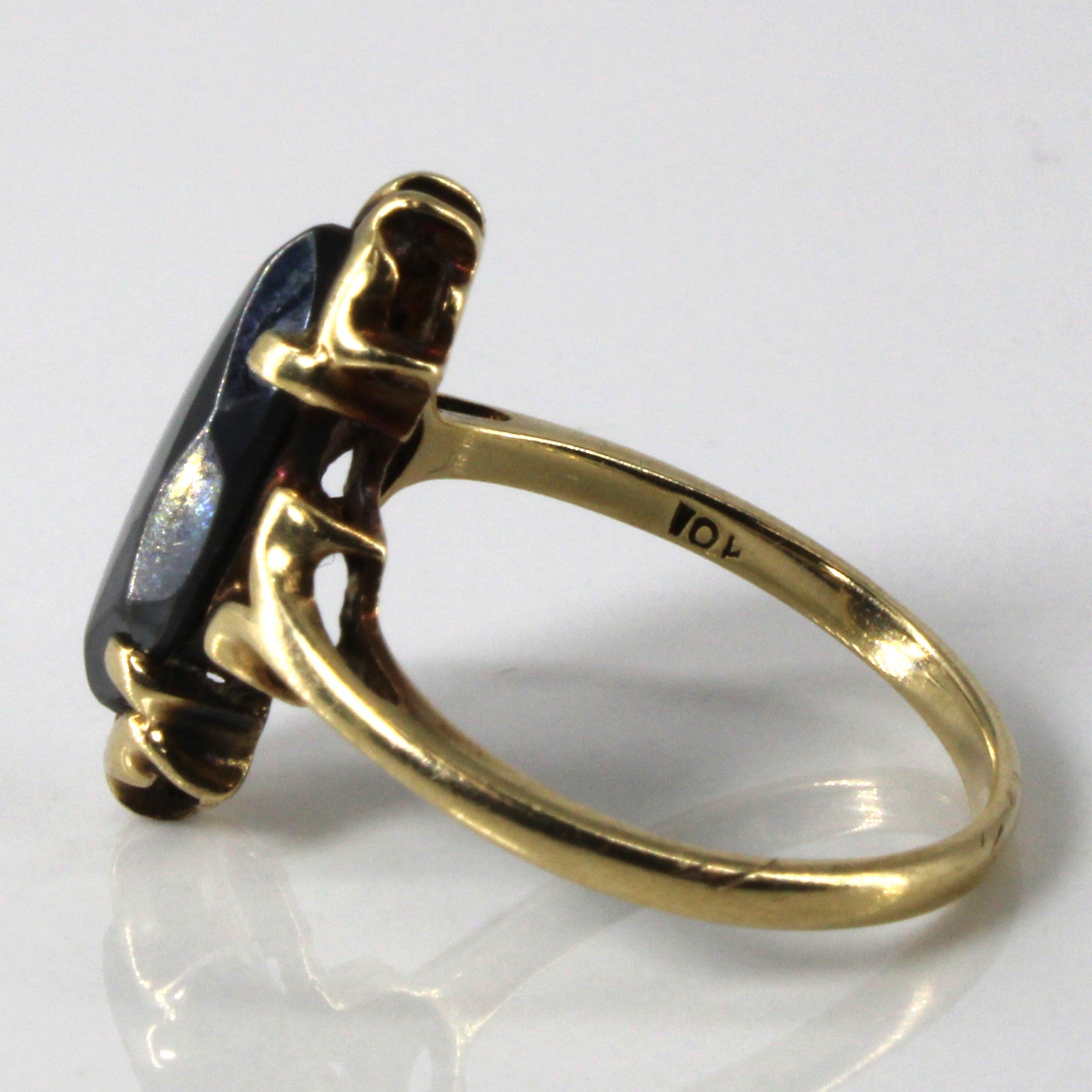 Solitaire Hematite Ring | 3.50ct | SZ 7 |