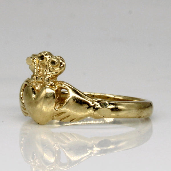 10k Yellow Gold Claddagh Ring | SZ 5.5 |