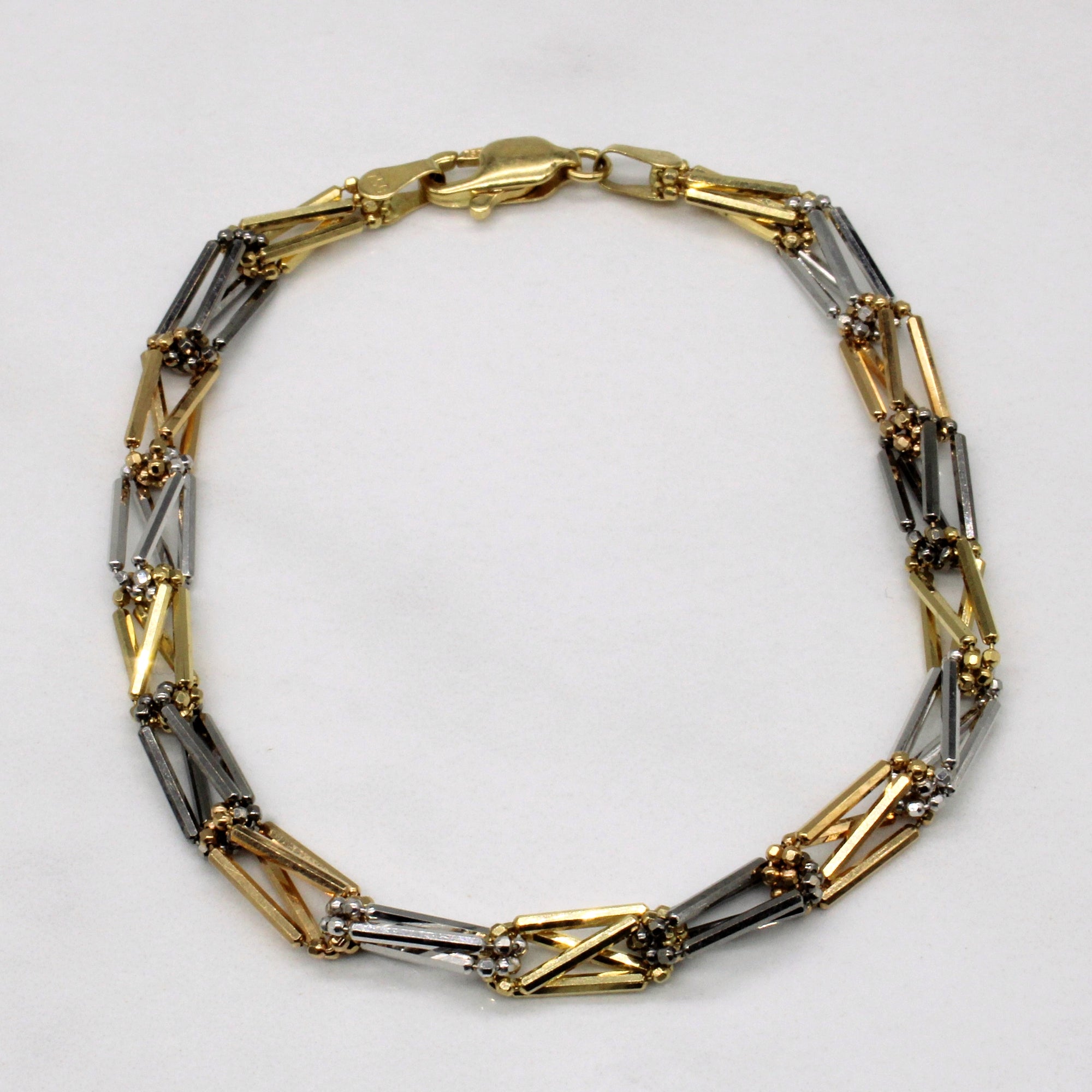 18k Four Tone Gold Bracelet | 7.75