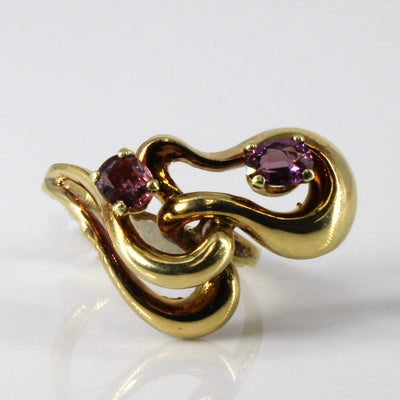 Prong Set Ruby Interlocking Ring | 0.70ctw | SZ 6.25 |