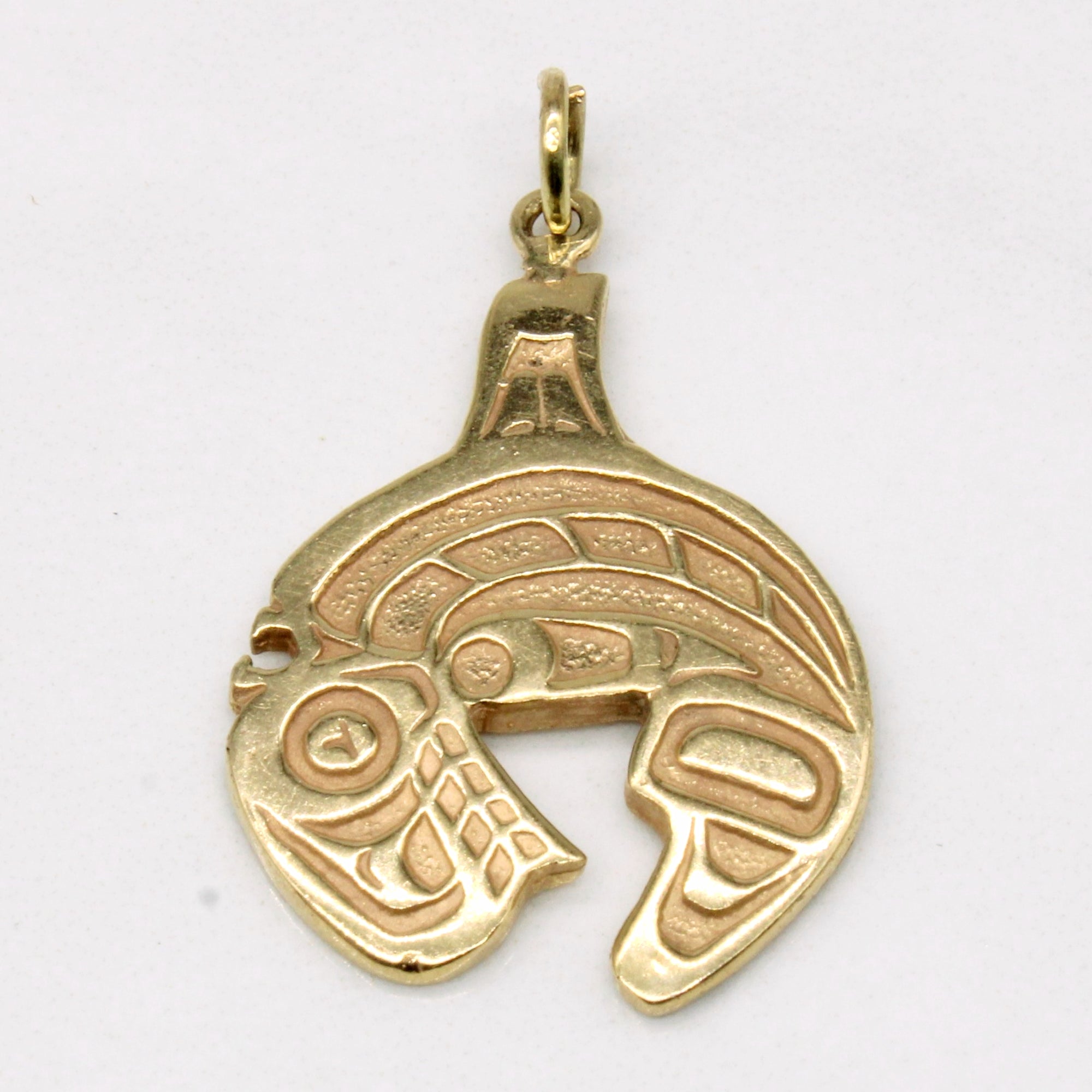 14k Yellow Gold Indigenous Art Charm