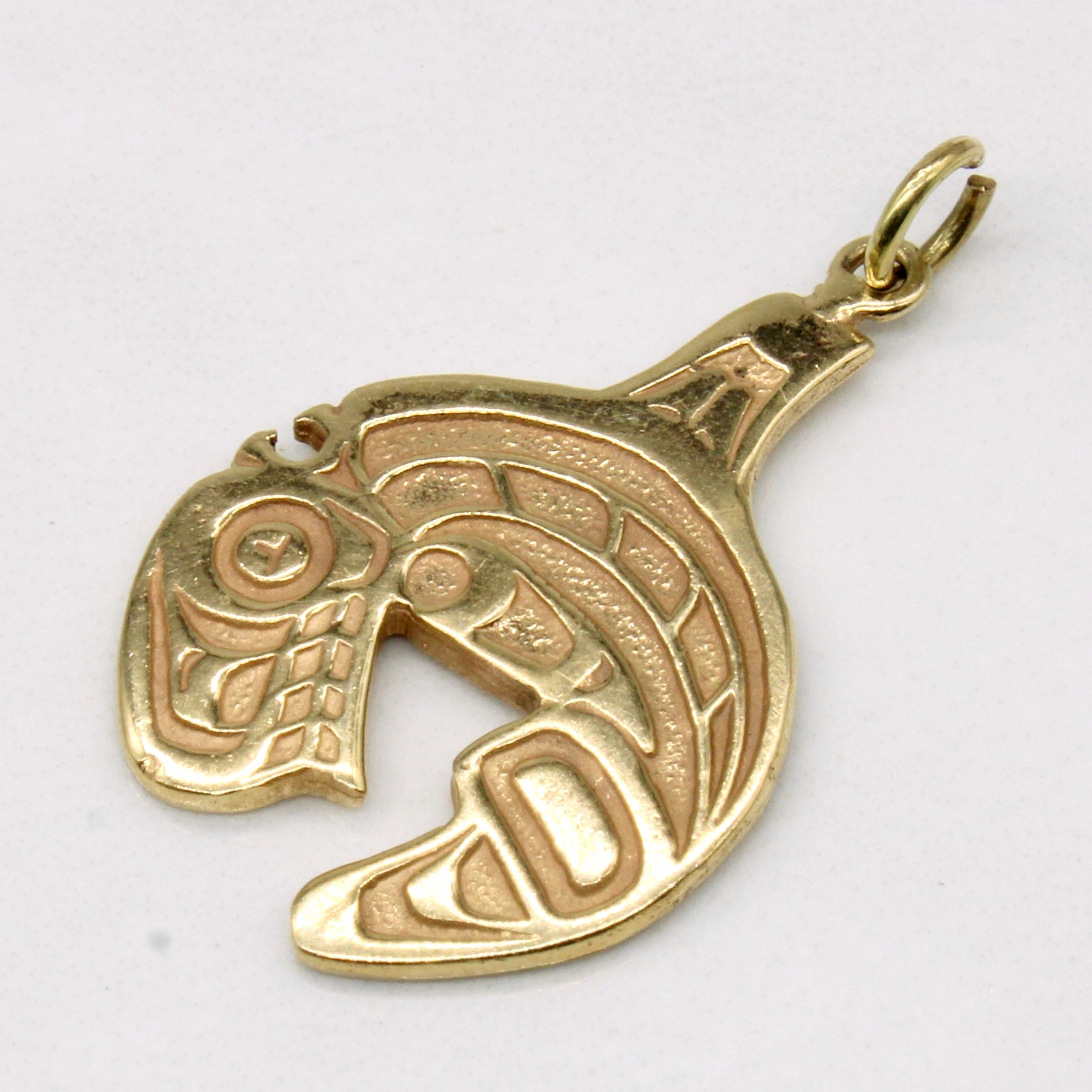 14k Yellow Gold Indigenous Art Charm