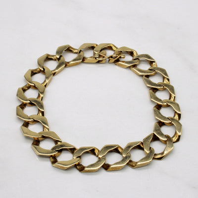 10k Yellow Gold Curb Link Bracelet | 8
