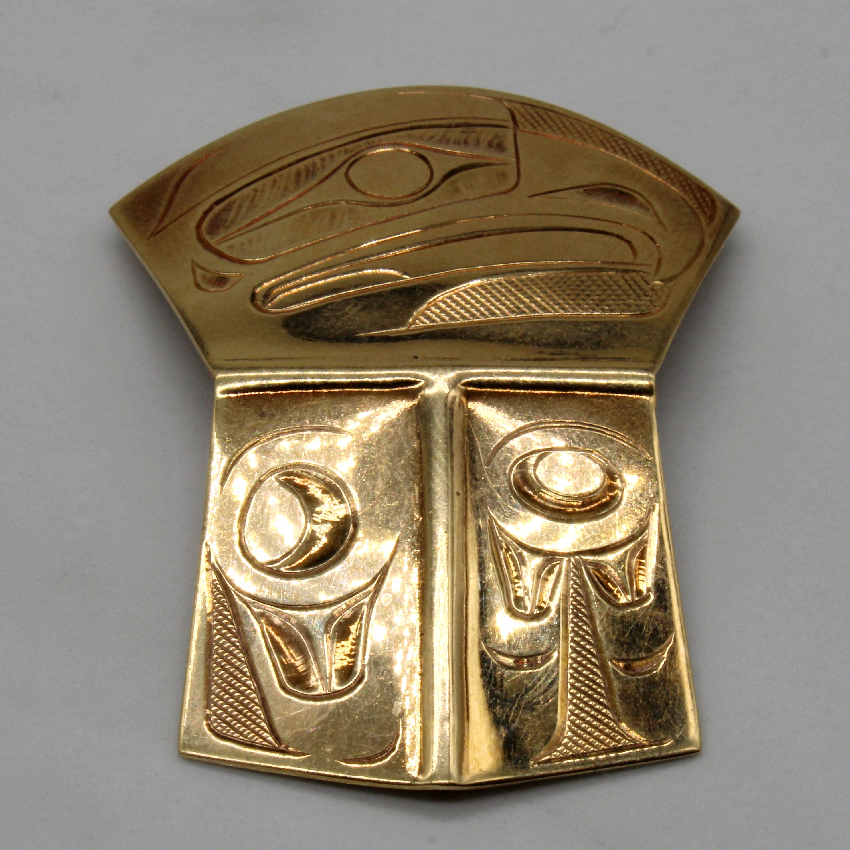 14k Yellow Gold Indigenous Pendant
